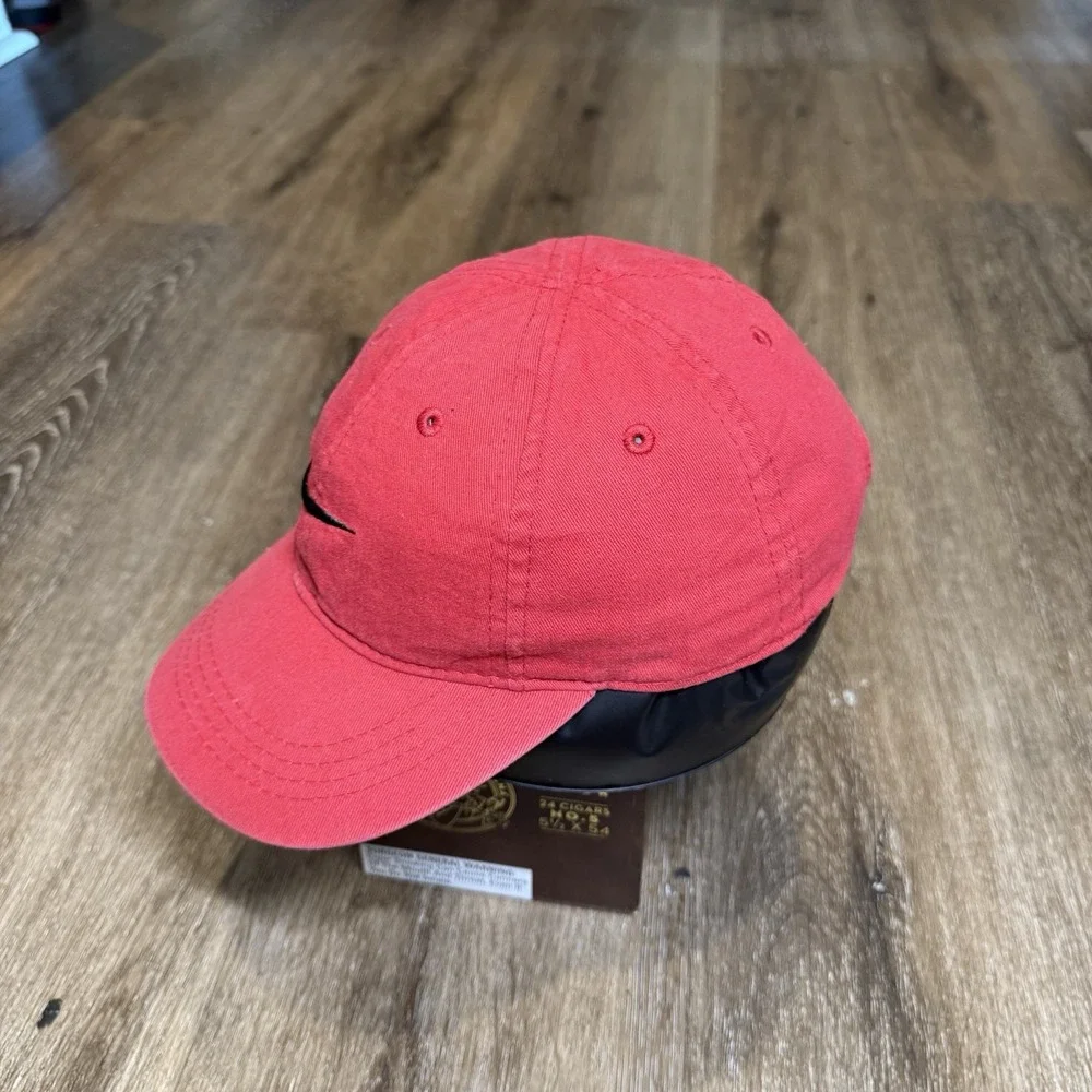 Vintage Nike Hat Youth Red Black 4-7 Adjustable Strap 90s Y2K 2000s Baseball Cap